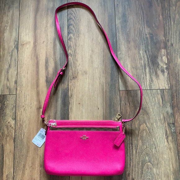 Coach Handbags - Bright Fuschia Saddle Coach purse.  BRAND NEW